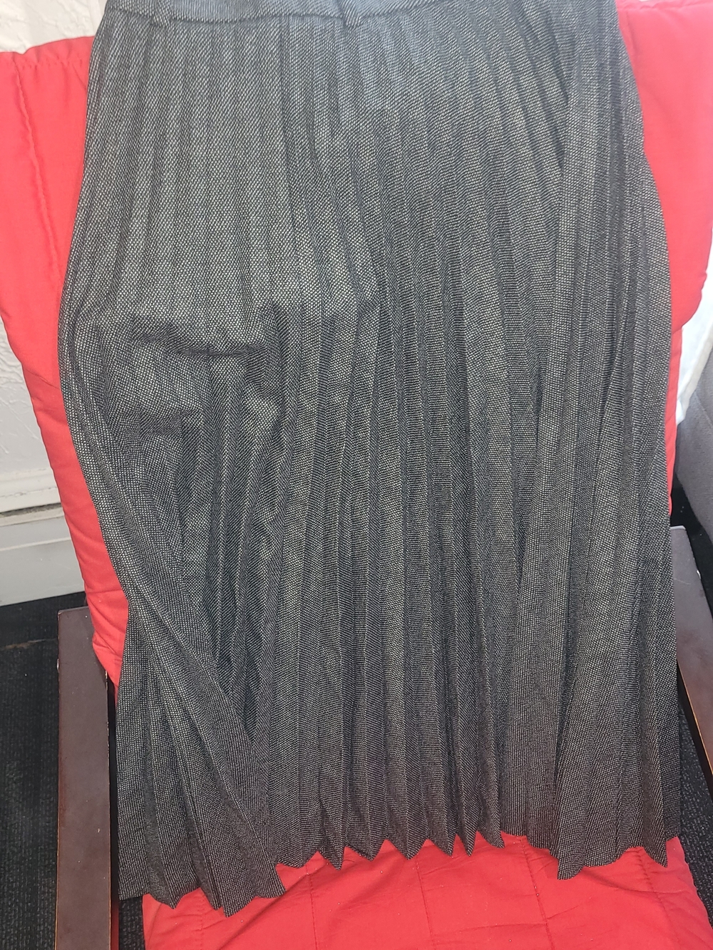 Zara Pleated Maxi Skirt - Charcoal Gray